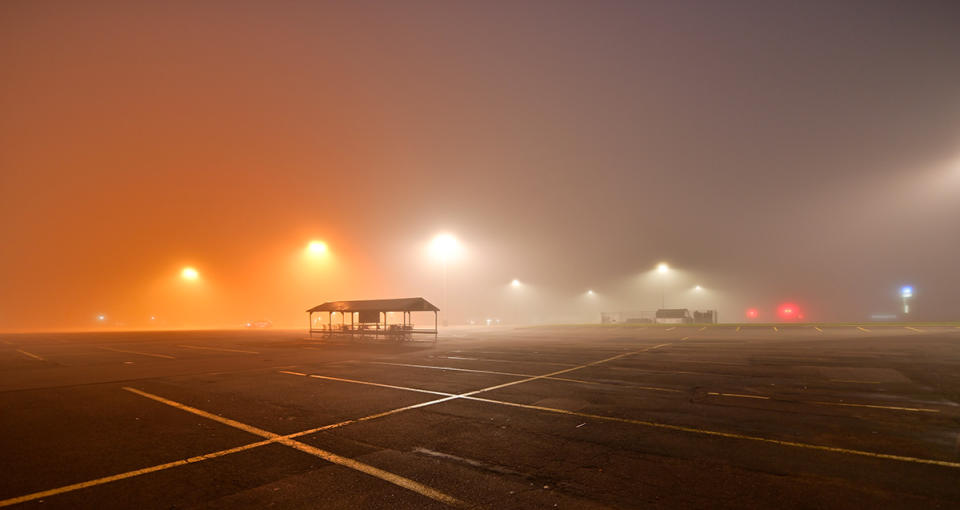 (UGC/Trevor Gertridge) Dense fog in Moncton, New Brunswick