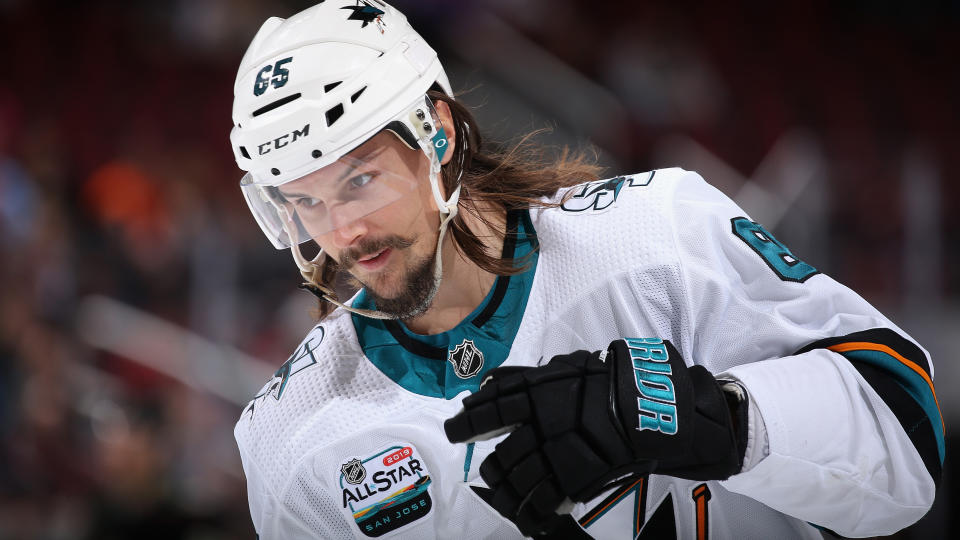 Sharks’ Erik Karlsson will face suspension for hit on Kings’ Austin Wagner. (Getty)