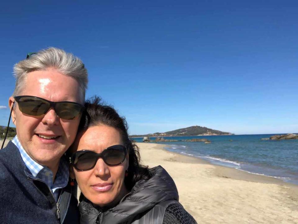 Chris and Galina in Sardinia. PA REAL LIFE