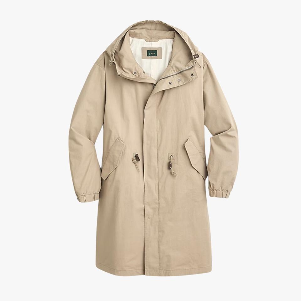 $450, J.Crew. <a href="https://www.jcrew.com/p/mens/categories/clothing/coats-and-jackets/parka/heritage-hooded-parka/BN468?display=standard&fit=Classic&color_name=scout-khaki&colorProductCode=BN468" rel="nofollow noopener" target="_blank" data-ylk="slk:Get it now!;elm:context_link;itc:0" class="link ">Get it now!</a>