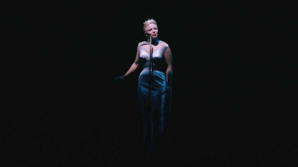 Jazz singer Peggy Lee performs in Las Vegas, Nevada,   in the late 1950s. / Credit: Diamond Images/Getty Images