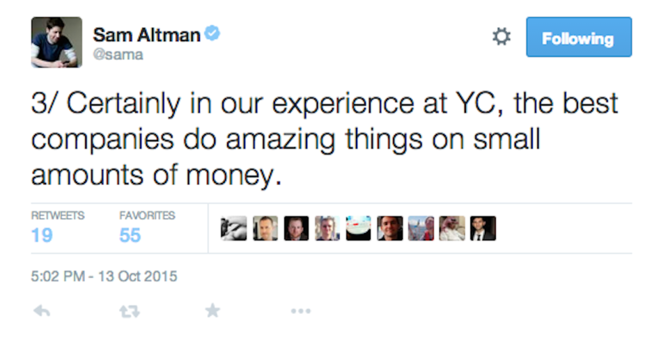 sam altman tweet