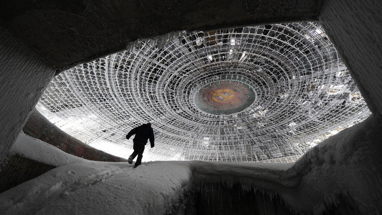 The Buzludzha monument near Kazanluk, Bulgaria looks like a UFO that’s been decaying for centuries, but it’s actually only 36 years old.