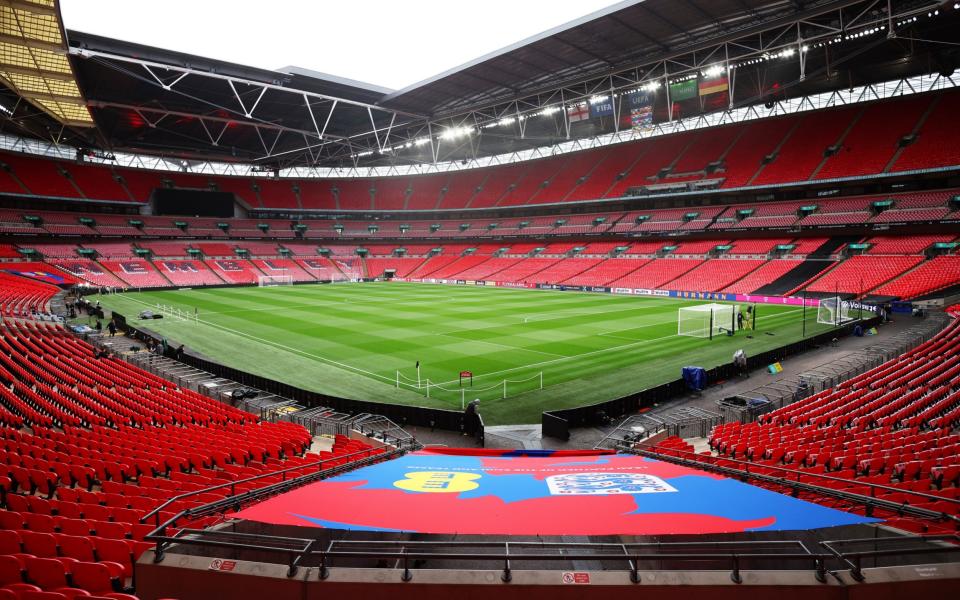 england vs germany live score nations league 2022 latest updates / General view inside the stadium prior to the UEFA Nations League League A Group 3 match between England and Germany at Wembley Stadium on September 26, 2022 in London, England. - The FA via Getty Images