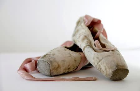 FILE PHOTO: Ballet shoes are seen at the Bosnian War Childhood museum exhibition in Zenica, Bosnia and Herzegovina, June 21, 2016. REUTERS/Dado Ruvic/File Photo