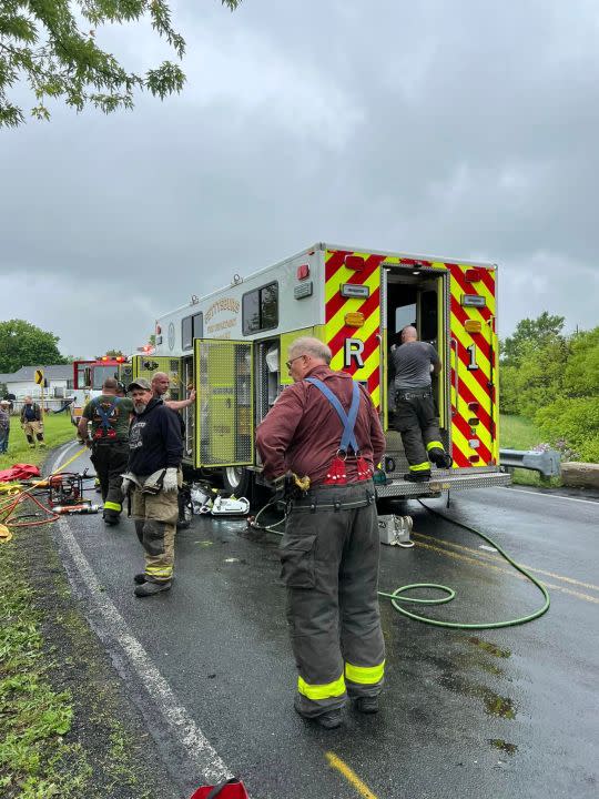 Picture from Cumberland Township crash, via Gettysburg Fire Facebook
