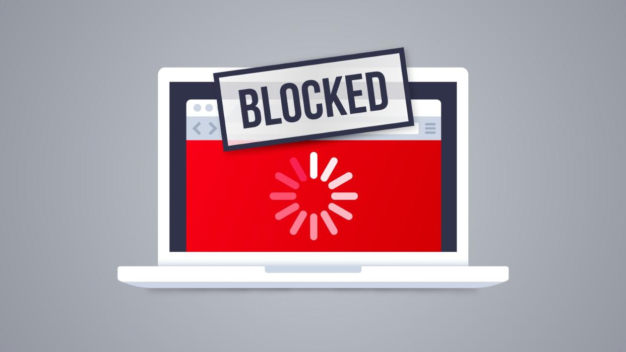 Blocked or censored or controlled website. 