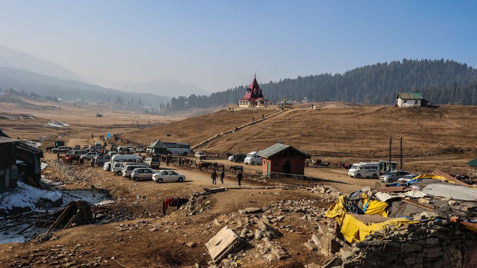 Tourists visit the Gulmarg Ski Resort on January 10, 2024. - Nasir Kachroo/NurPhoto/Shutterstock