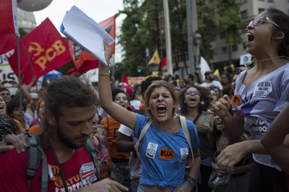 Brazil pension reform protests