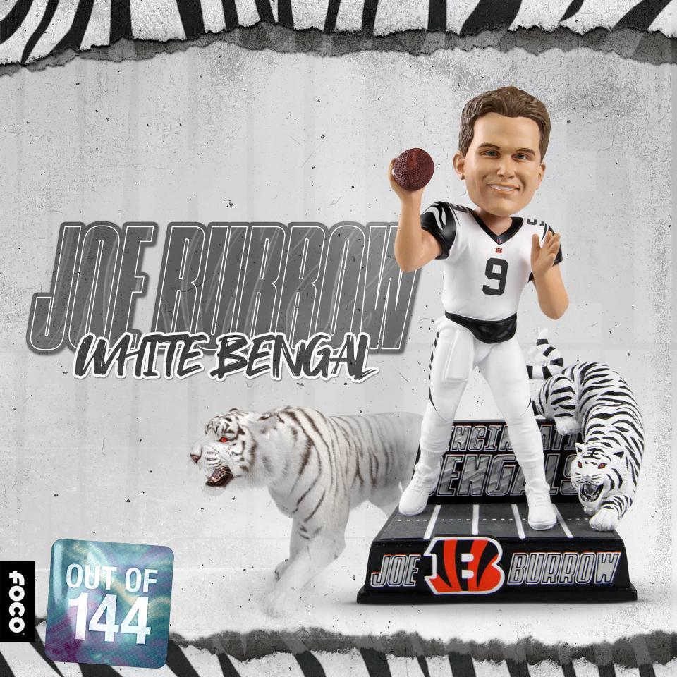 FOCO's Joe Burrow White Bengal bobblehead