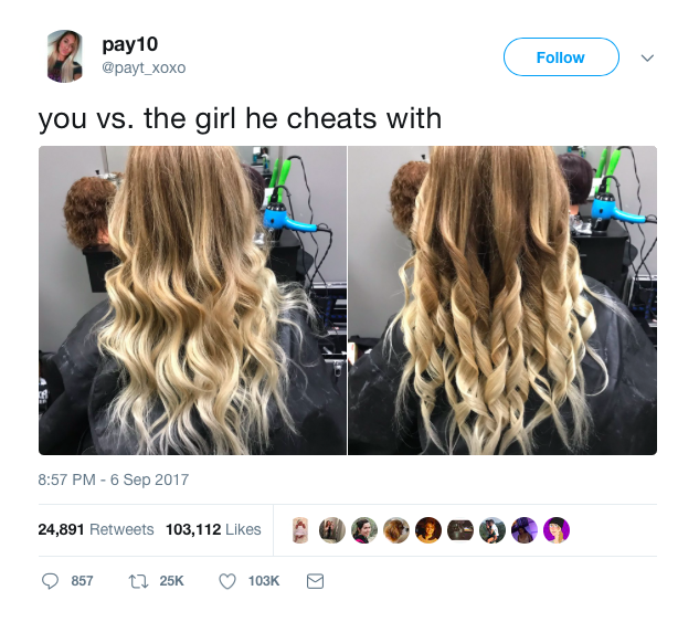 This curled hair meme is confusing men everywhere. (Photo: Twitter/payt_xoxo)