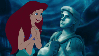 Animated Ariel and Eric's statue