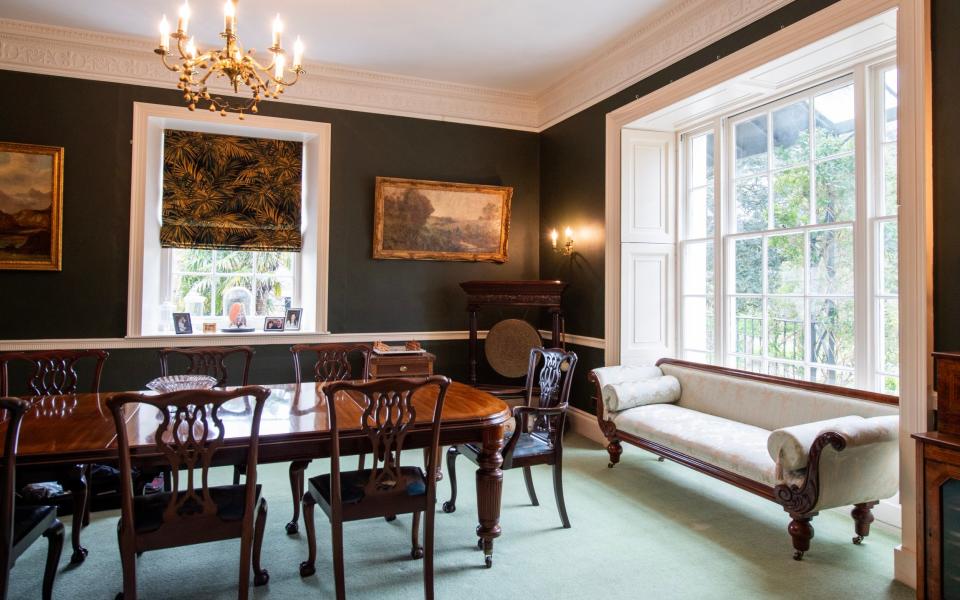 The Georgian Dining Room at the home of Musician Martin Barre in Devon