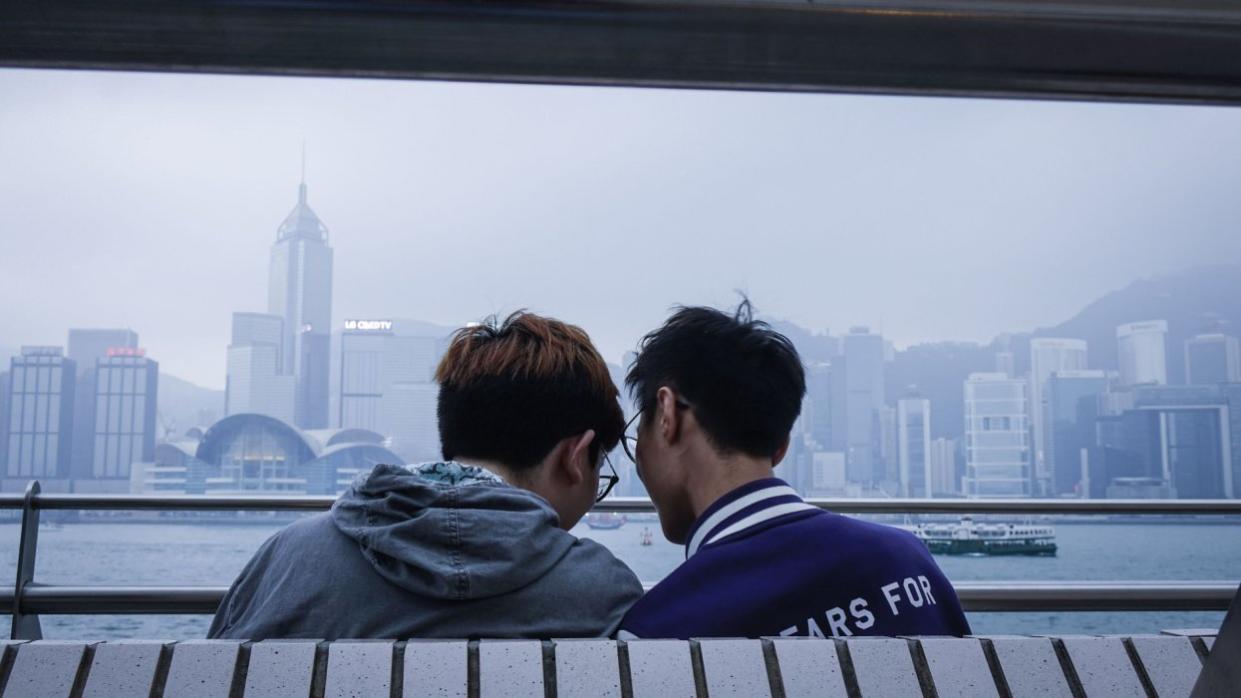 Gay couple in Hong Kong