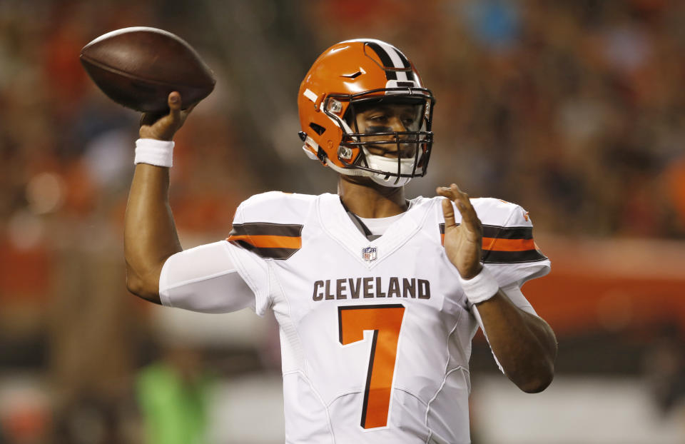 Rookie DeShone Kizer will start the Browns' third preseason game. (AP)