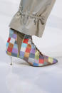 <p><i>Color-block booties from the SS18 Emporio Armani collection. (Photo: ImaxTree) </i></p>