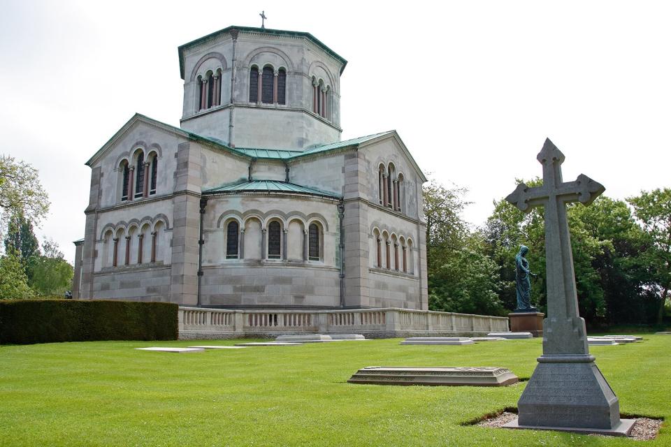 A General view of the The Royal Mausoleum and Royal Burial Ground in Frogmore Gardens, Windsor Home Park on May 17, 2006 in Windsor, England.