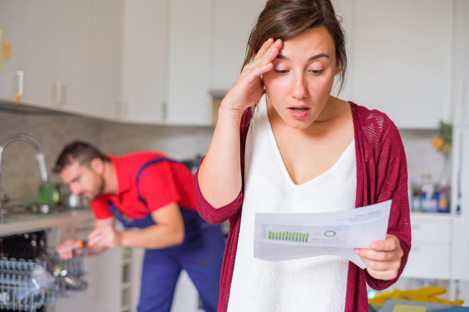 Housewife shocked after reading repair cost estimate of domestic appliance