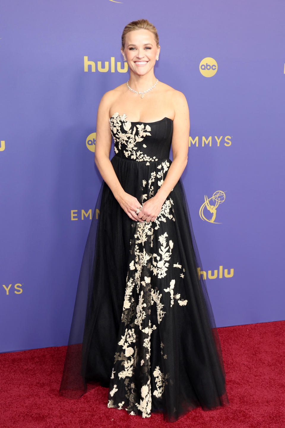 LOS ANGELES, CALIFORNIA - SEPTEMBER 15: Reese Witherspoon attends the 76th Primetime Emmy Awards at Peacock Theater on September 15, 2024 in Los Angeles, California. (Photo by Kevin Mazur/Getty Images)