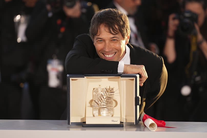 Sean Baker, winner of the Palme d'Or for the film 'Anora'