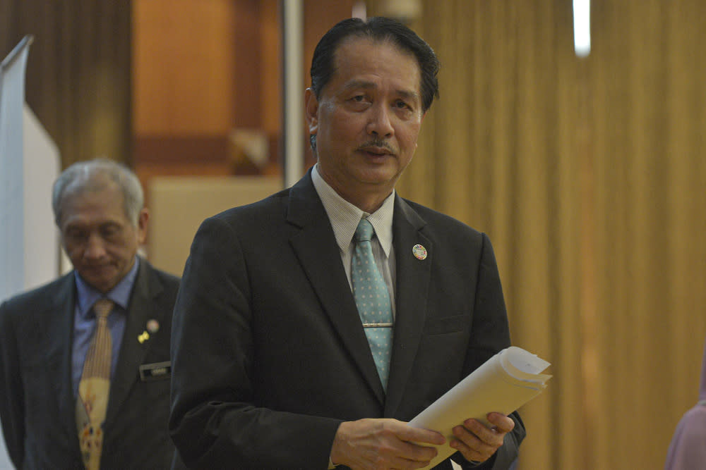 Health Director-General Datuk Dr Noor Hisham Abdullah speaks at a press conference in Putrajaya June 1, 2020. — Picture by Shafwan Zaidon