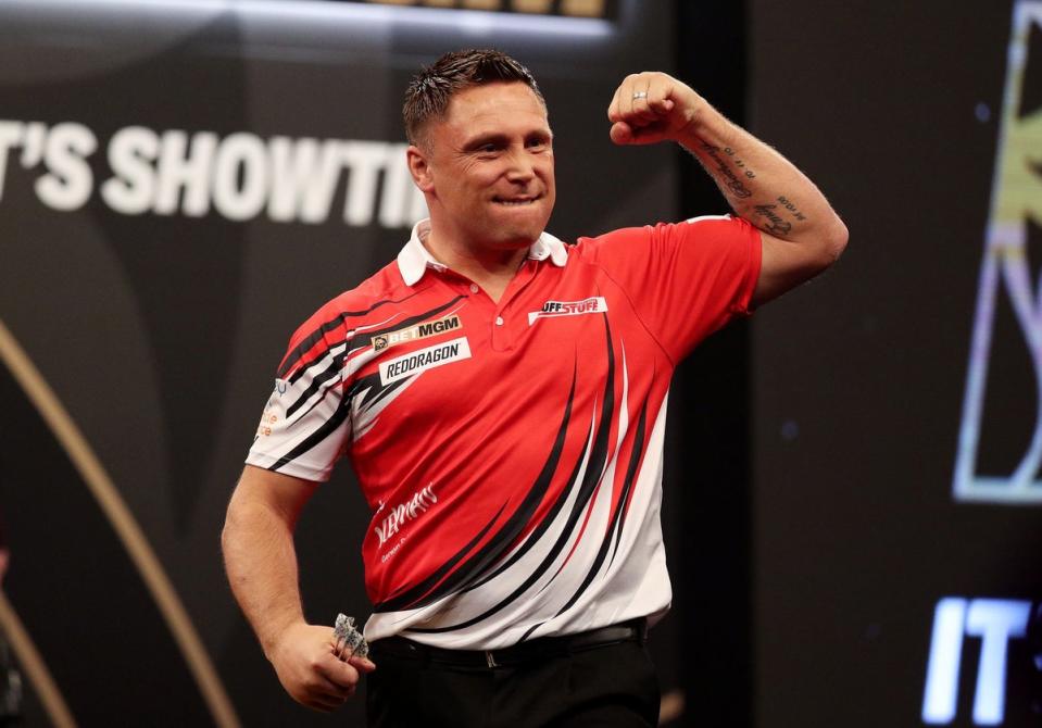 Ο Gerwyn Price πέταξε το έβδομο 9-darter της καριέρας του στο Μάντσεστερ (Getty Images)