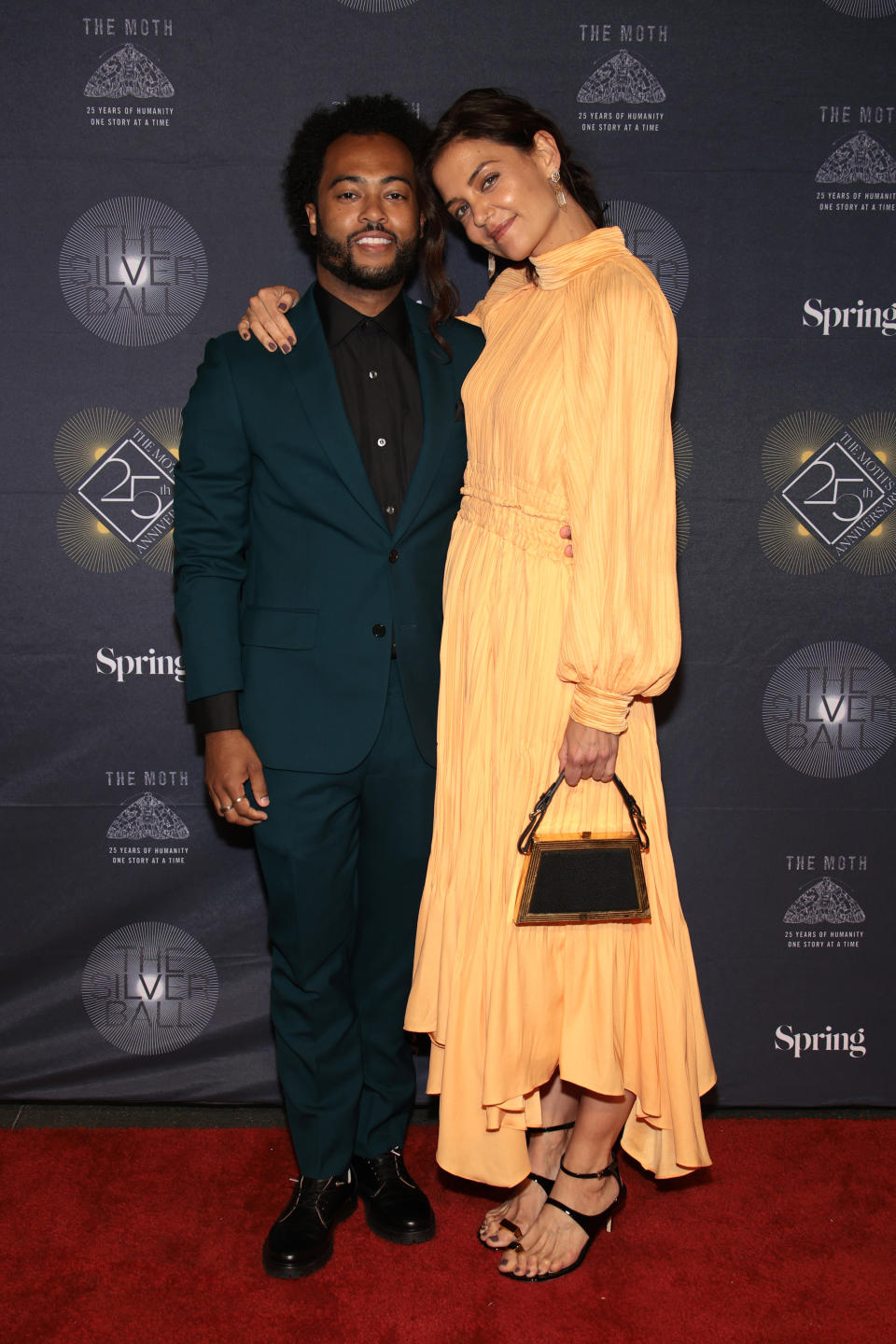 Bobby Wooten III and Katie Holmes on the red carpet