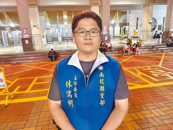 林儒彬辭去國民黨南投縣黨部主委職務，投入立委補選。（廖志晃攝）