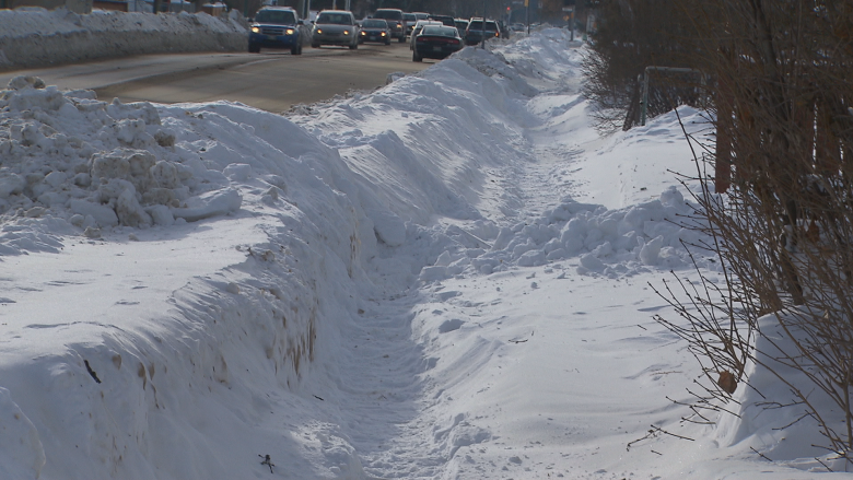 'Worst in 60 years': Snow-covered sidewalks leave Winnipegger stumped