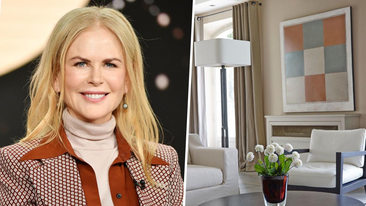  Nicole Kidman in beige living room 