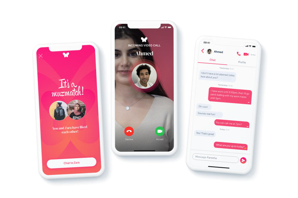 Halal dating apps differ from others with features including the option to blur photos, or include a chaperone in chats. (Muzmatch/PA)