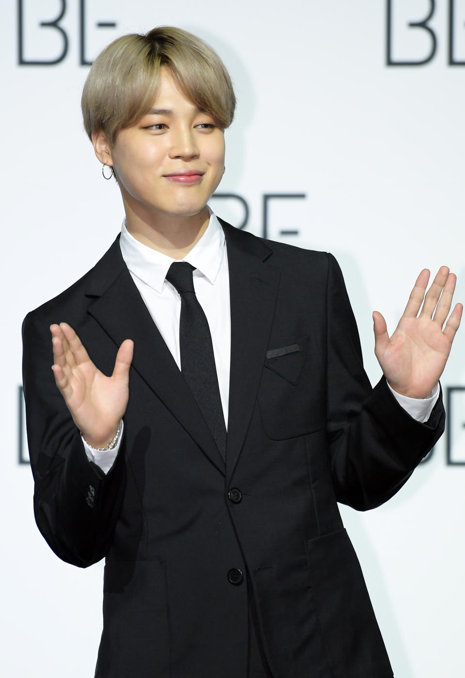 SEOUL, SOUTH KOREA - NOVEMBER 20: Jimin of BTS during BTS's New Album 'BE (Deluxe Edition)' Release Press Conference at Dongdaemun Design Plaza on November 20, 2020 in Seoul, South Korea. (Photo by The Chosunilbo JNS/Imazins via Getty Images)