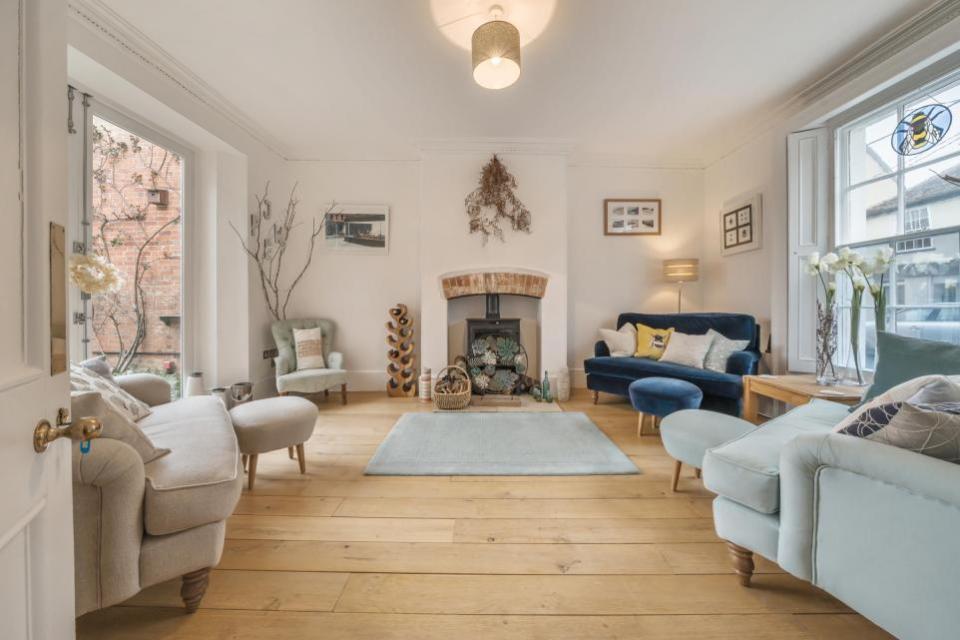 East Anglian Daily Times: The drawing room at Eerie House in Hadleigh. Picture: Savills