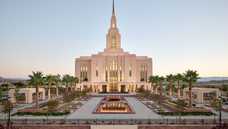 The Red Cliffs Utah Temple photographed. 