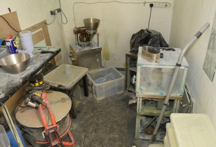 The gang built a drugs lab in a unit in West London. (Met Police)