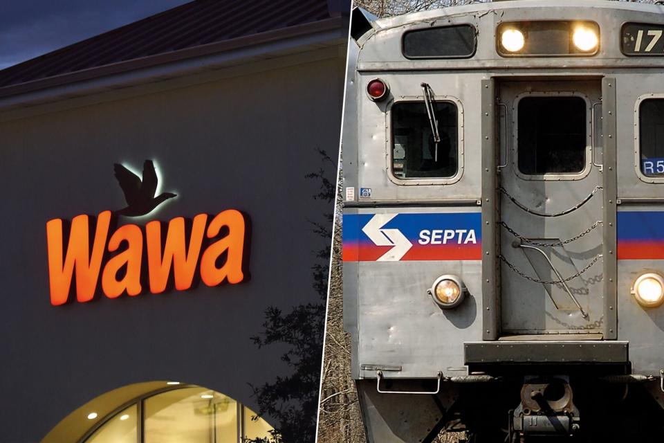 Wawa store; SEPTA Regional Rail