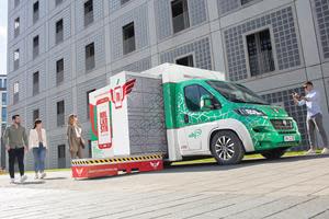 Rinspeed’s CitySnap is a proof-of-concept delivery vehicle designed to highlight innovative, sustainable, and efficient urban delivery. Central to the concept are mobile locker units that are transported, delivered and “hot swapped” to parcel stations throughout a city.