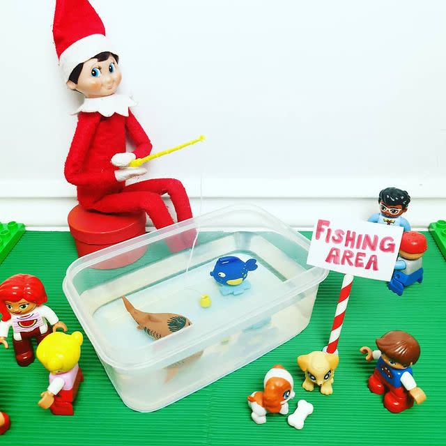 38) Elf on the Shelf going fishing