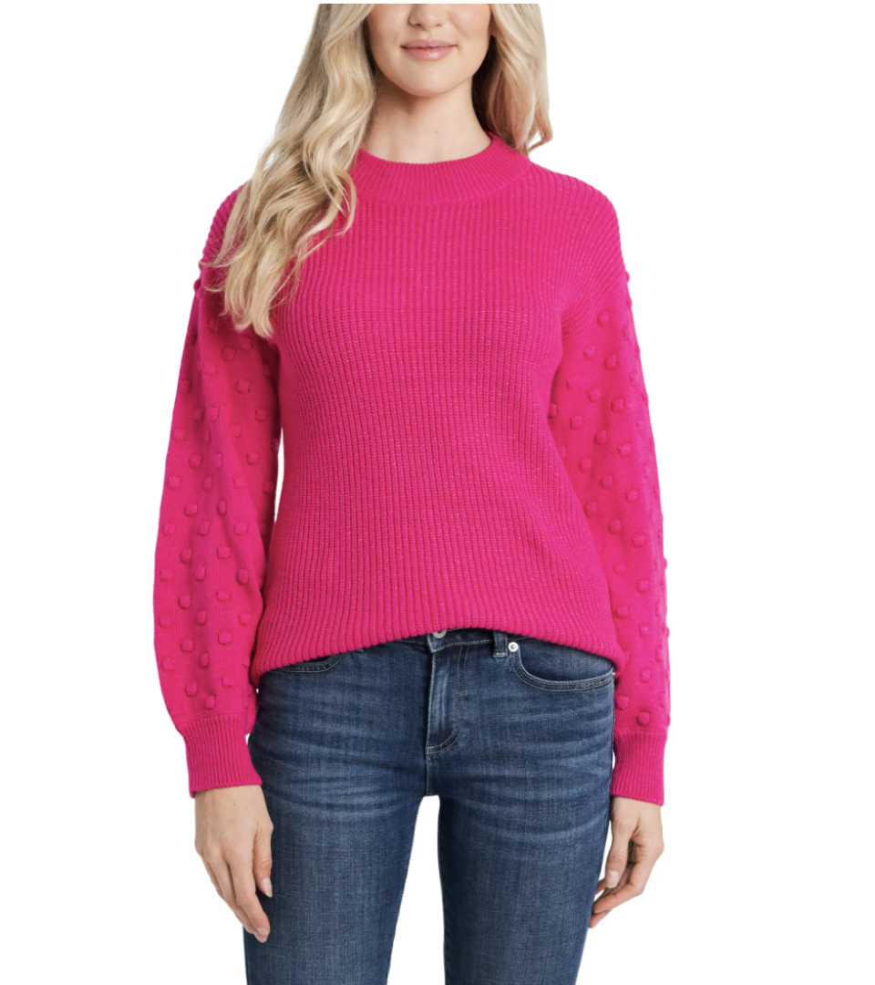 CeCE Puff Sleeve Bobble Ribbed Sweater - $50 (originally $89) 