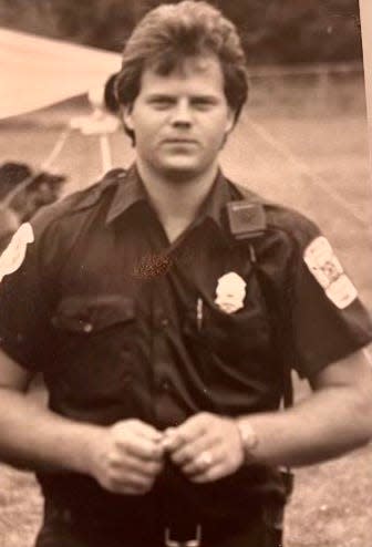 Kevin Nord as a firefighter in Kingston in the 1980s.