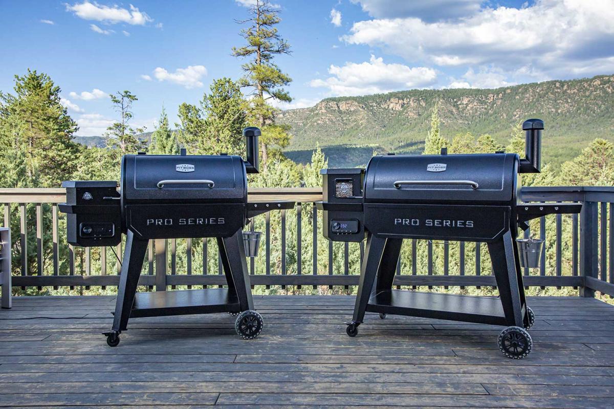 Pit Boss Pro Series 850-Sq in Hammertone Pellet Grill with smart  compatibility in the Pellet Grills department at