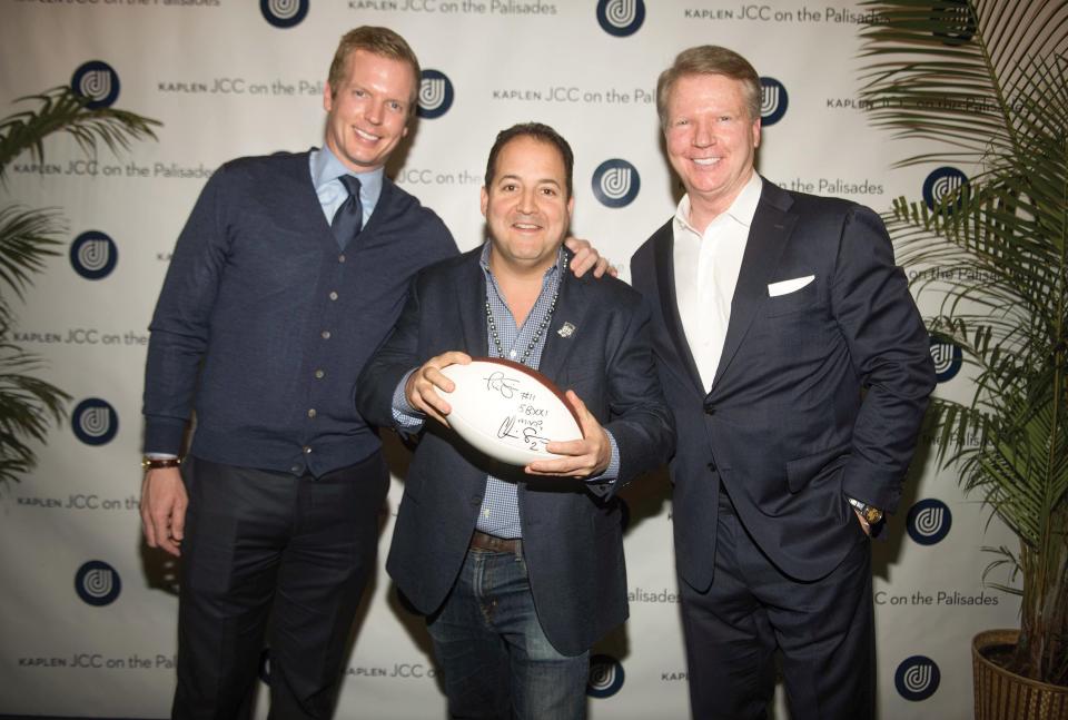 Chris Simms, Chef Josh Capon and Phil Simms. The Kaplen JCC on the Palisades held its inaugural Sports Night of Champions to support scholarships at the JCC. 02/13/2018