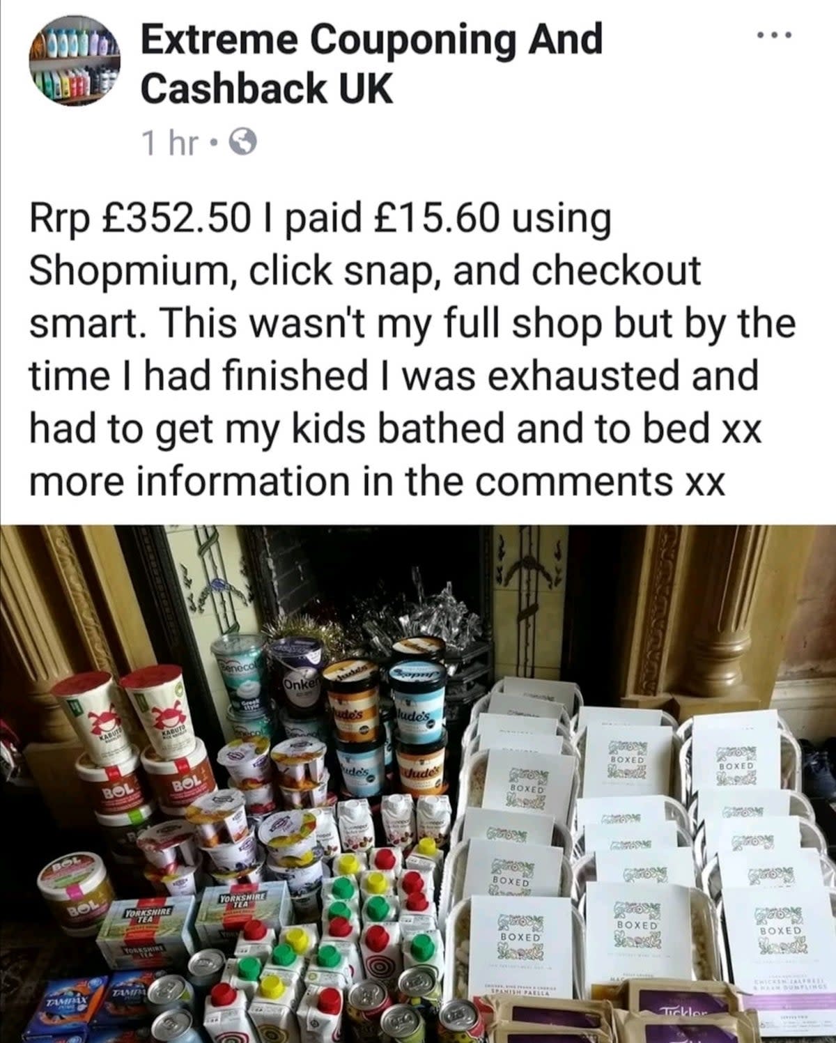 Aimee Balta, who did her whole Christmas shop last month for under £50, shares cashback tips on her Facebook page (Aimee Balta)