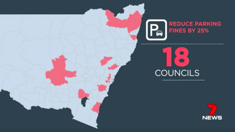 Eighteen councils across NSW have introduced cheaper tickets. Source: 7News