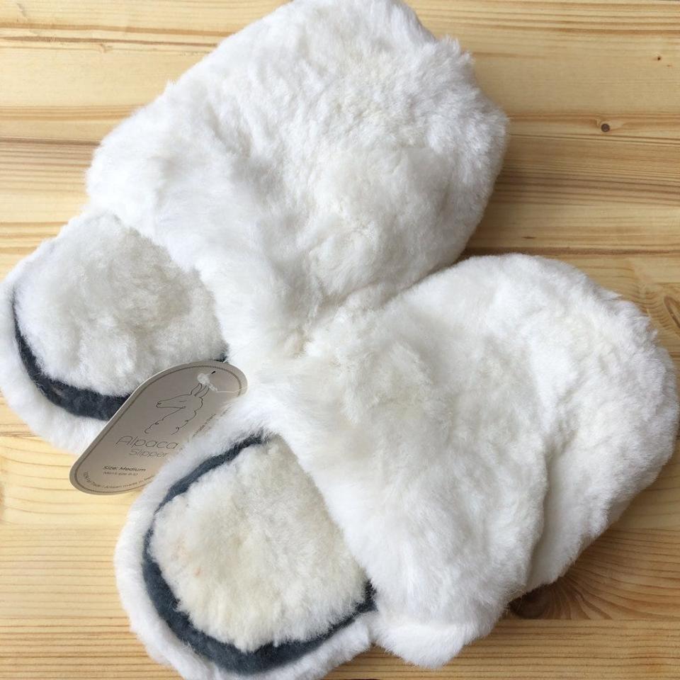 These alpaca wool slippers are available at Global Gifts.