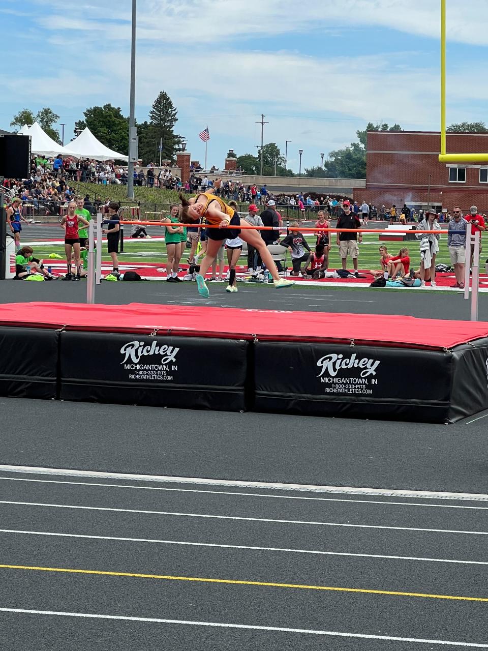 Rianna Vincent's favorite event is the high jump competition, where she is a two-time all-state athlete.