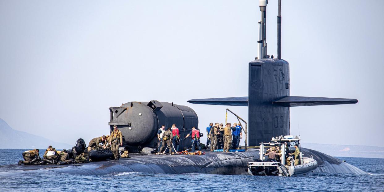 USS Georgia submarine Marine Corps boats