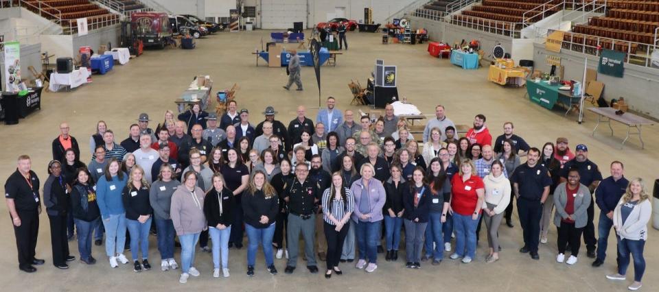 Representatives of 29 local companies, educators, the military and public service agencies came together to show 500 local high school seniors what they do and what jobs are available.