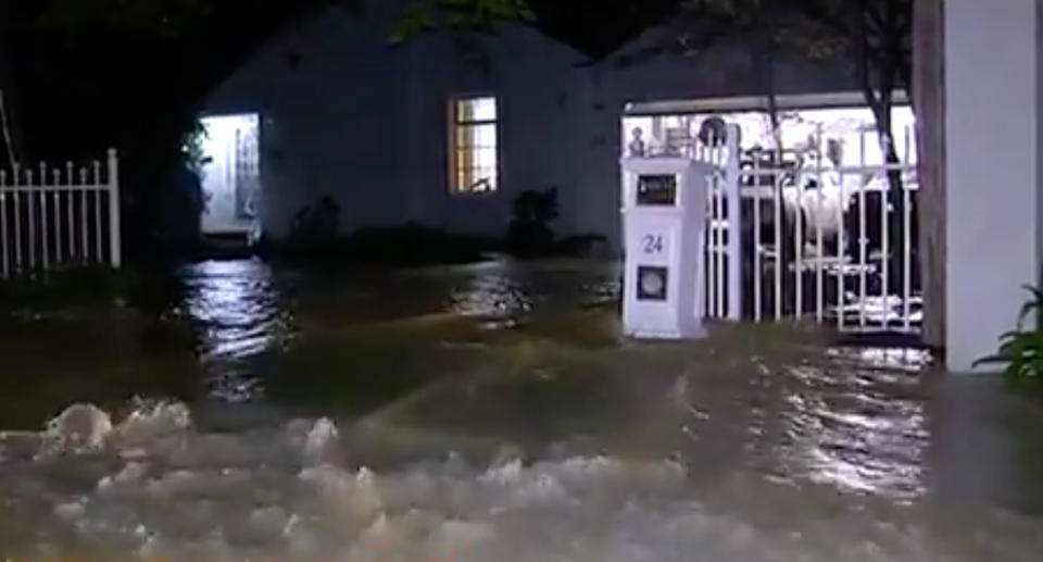 Residents in Kilsyth have been left with flooded homes – and streets, after a water main burst. Source: 7News