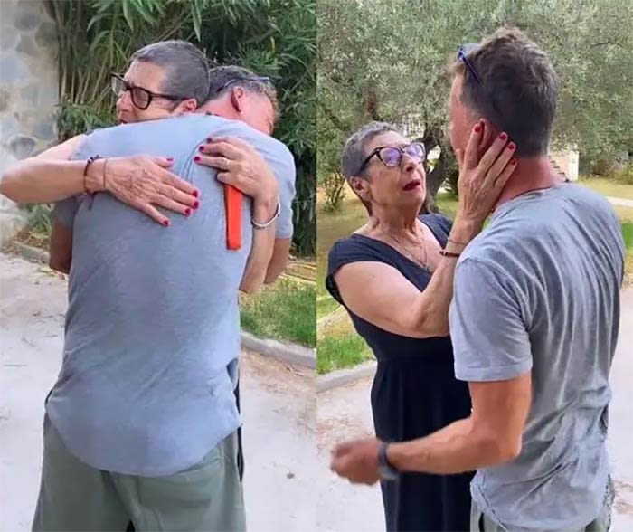 Nacho Palau abraza a su madre a su regreso de 'Supervivientes'